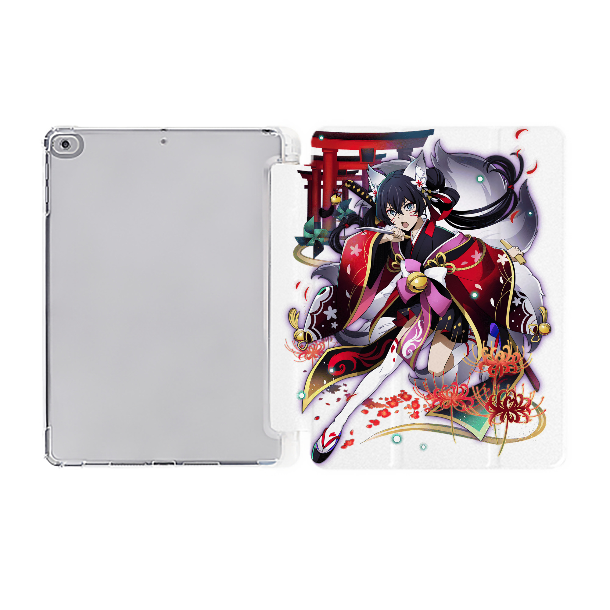 （画像用） 文豪ストレイドッグス Bungo Stray Dogs IPad ケース ペン収納付き 三つ折りスタンド PUレザー×シリコン 対応機種9.5/10.5/10.9インチ